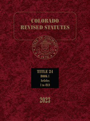 cover image of Colorado Revised Statutes